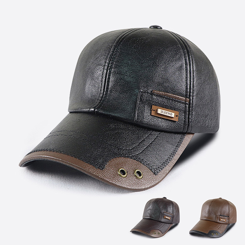 Baseball Cap Structured - Gorra de béisbol retro de cuero