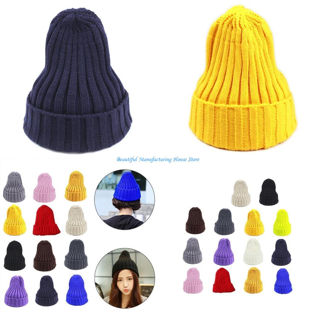 Beanie Cuffed Knit - E56A Gorro unisex invierno con punto
