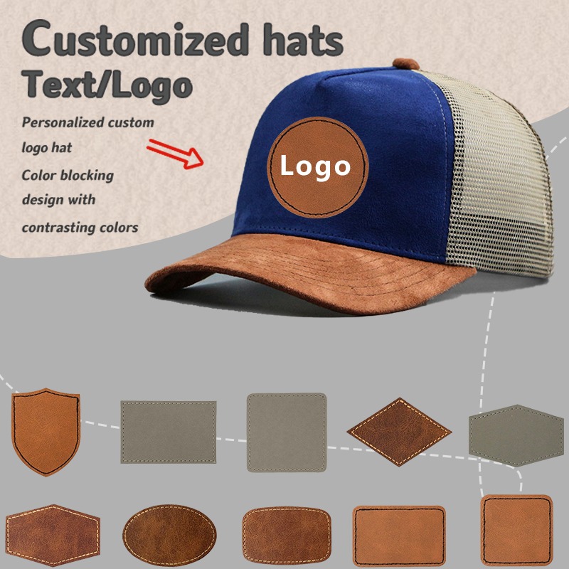 Baseball Cap Structured - Etiqueta de cuero Logotipo personalizado Gorra