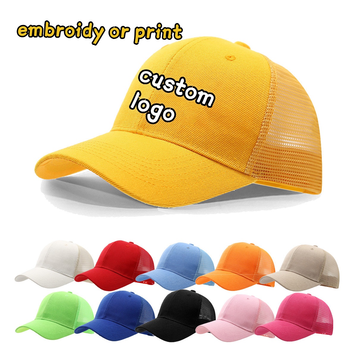 Trucker Cap Mesh - Gorra con logotipo personalizado, sombrero de