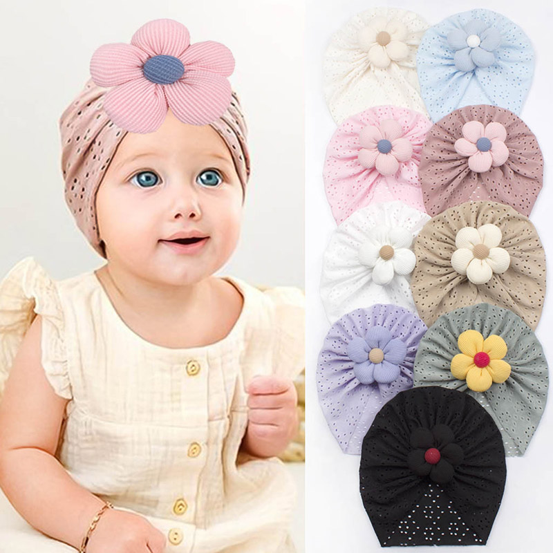 Dad Hat Cotton - Gorro turbante con flores 3D para