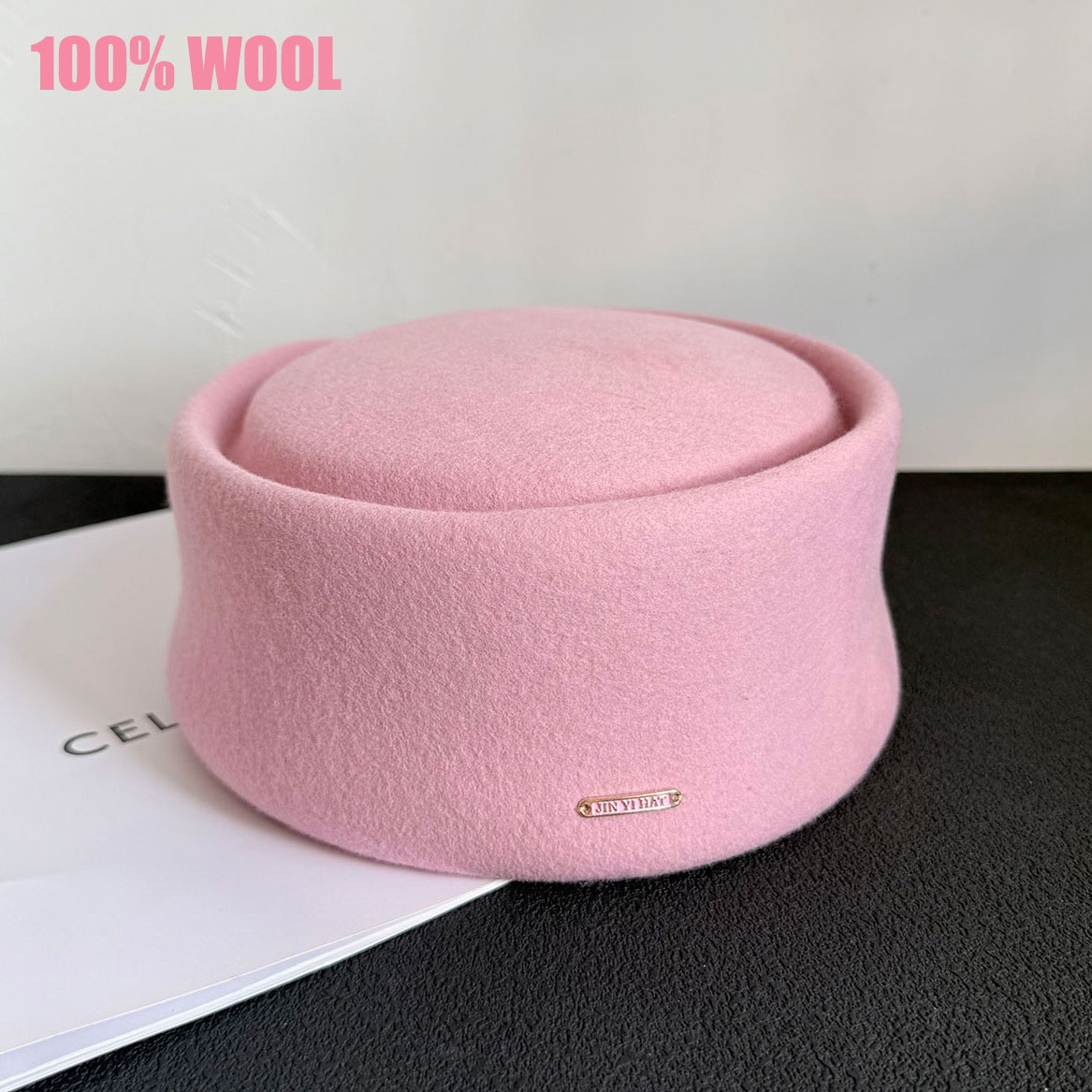 Beret French Wool - Nuevo Sombrero de Lana Rosa y