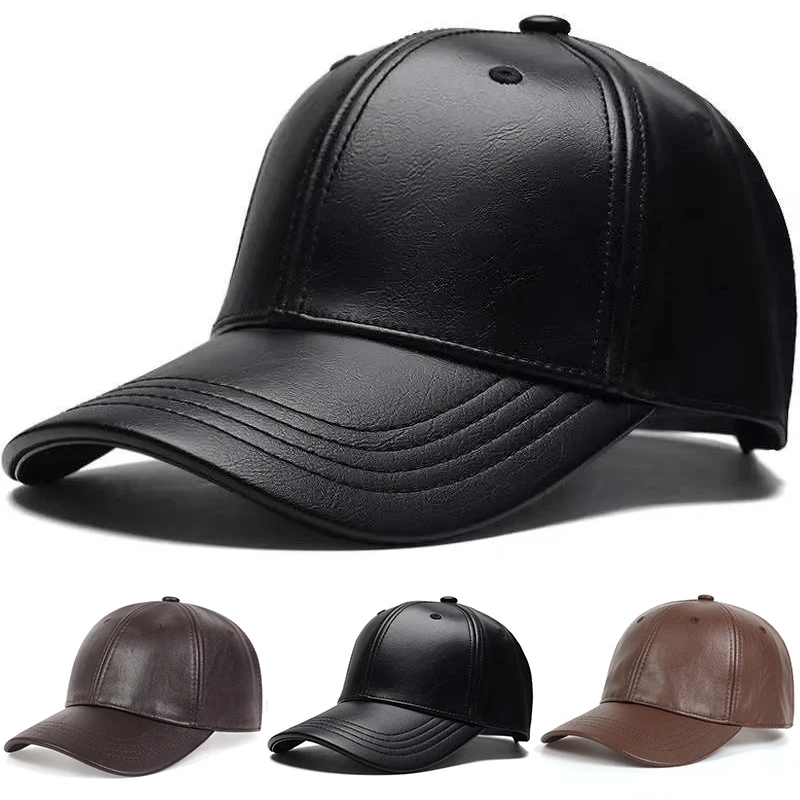 Baseball Cap Structured - Gorra de béisbol unisex de cuero