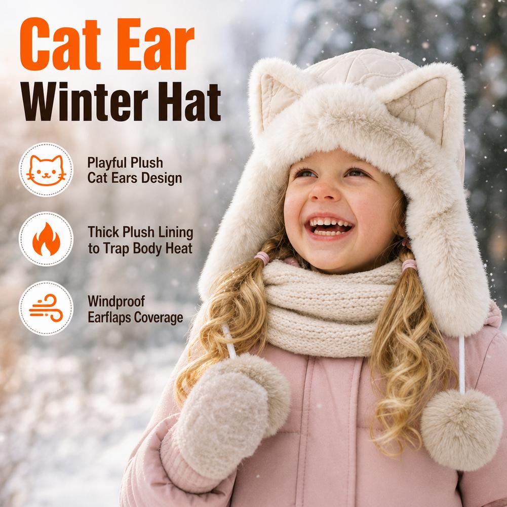 Winter Trapper Hat - Gorro de invierno con orejas de