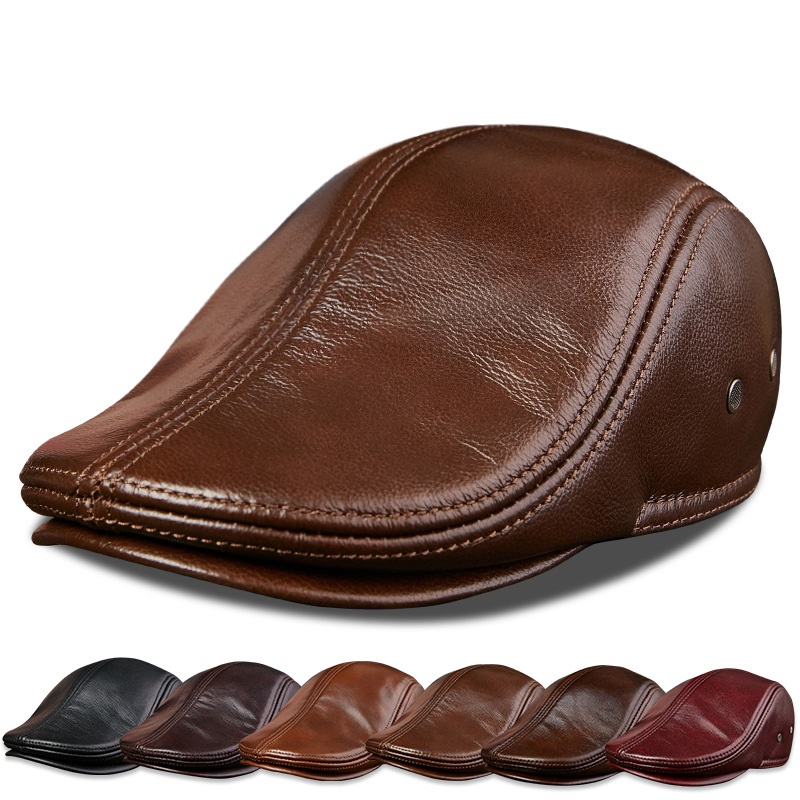 Baseball Cap Structured - Boinas de cuero de vaca genuino