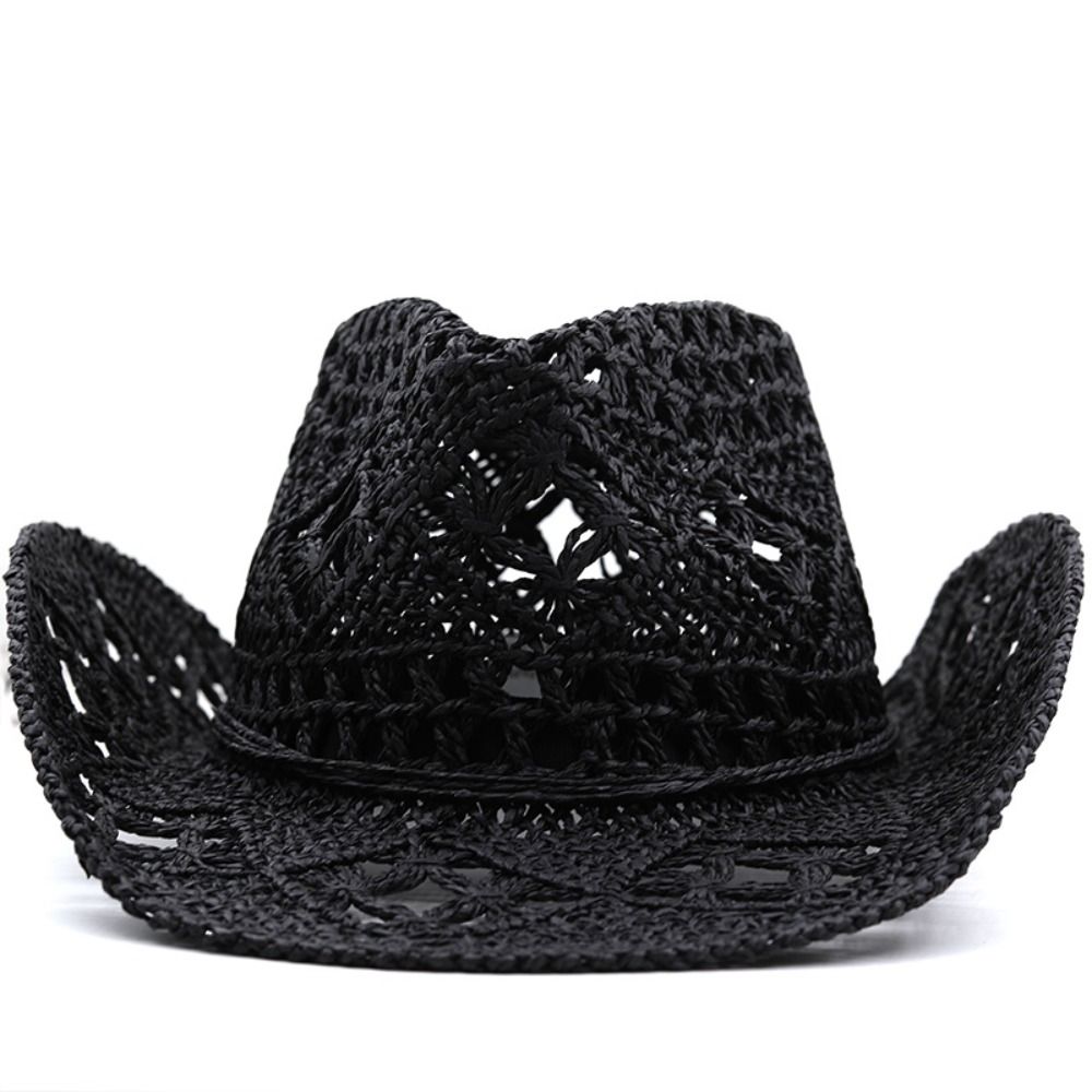 Cowboy Hat Straw - Sombrero de paja vintage de ala