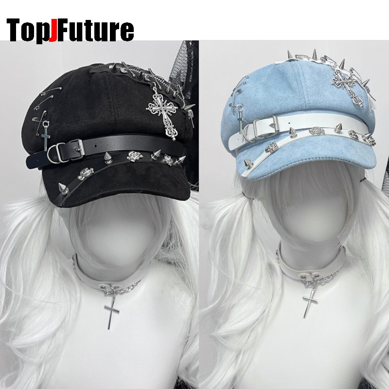 Dad Hat Cotton - Gorra octogonal Harajuku para mujer, estilo