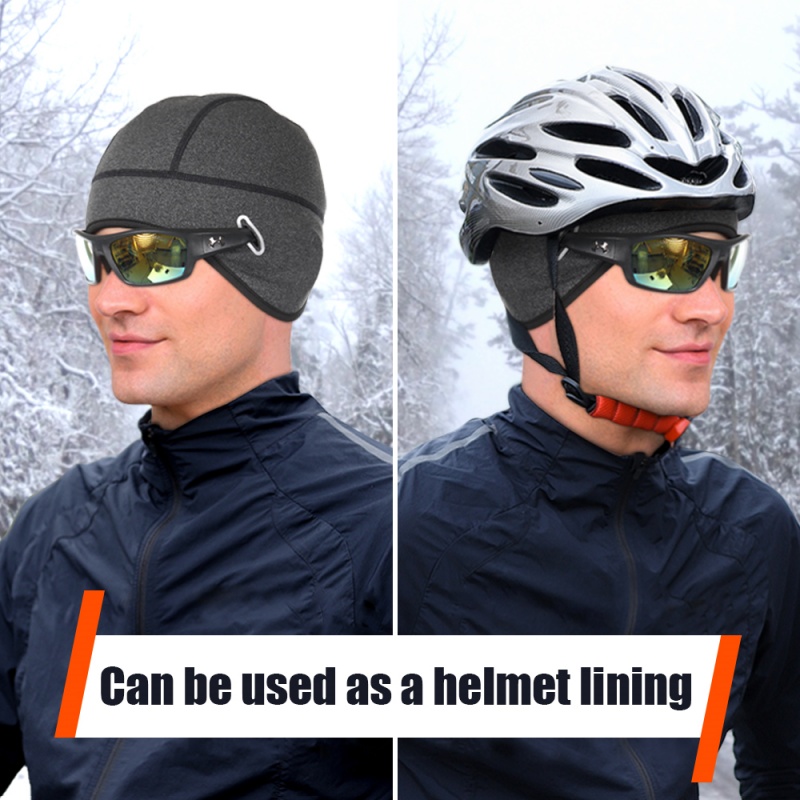 Skull Cap Helmet Liner - Gorro cálido para ciclismo de invierno,