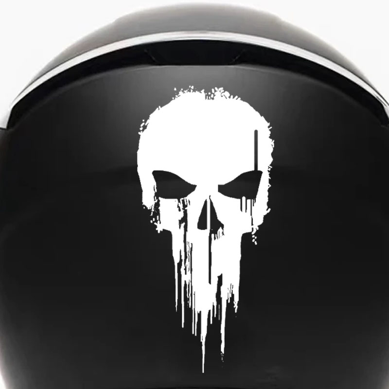 Skull Cap Helmet Liner - 1 adhesivo de vinilo impermeable con