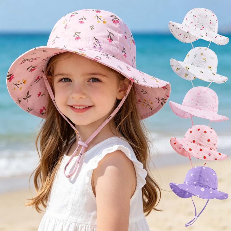 Bucket Hat Cotton - Sombreros de Verano para Niñas 2026,