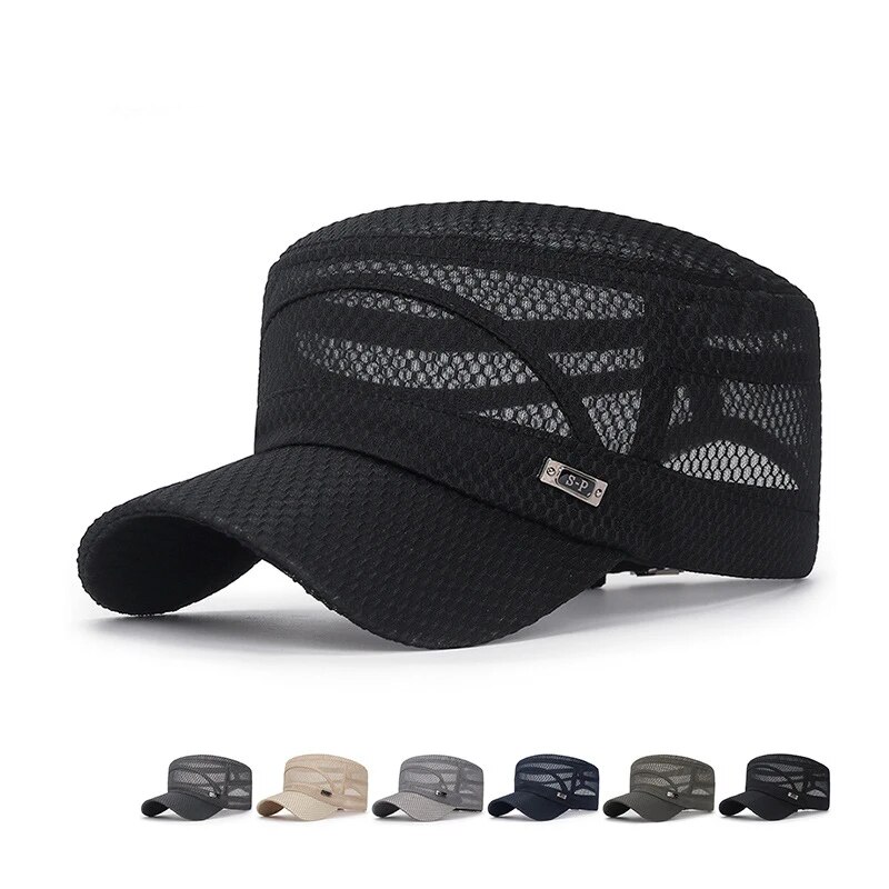 Snapback Hat Flat - Nueva Gorra Plana Transpirable de Malla