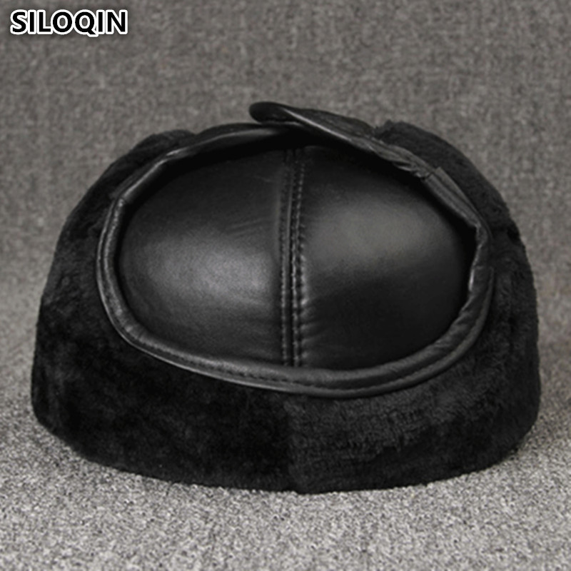 Winter Trapper Hat - Gorras de cuero genuino, gorros cálidos