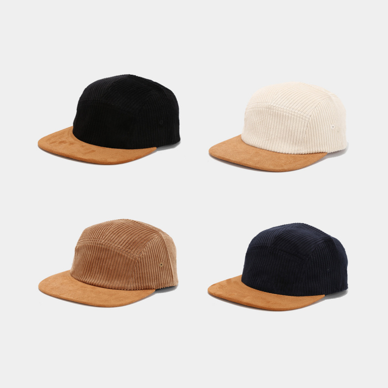 Corduroy Cap 5 Panel - Gorra Retro de 5 Paneles de