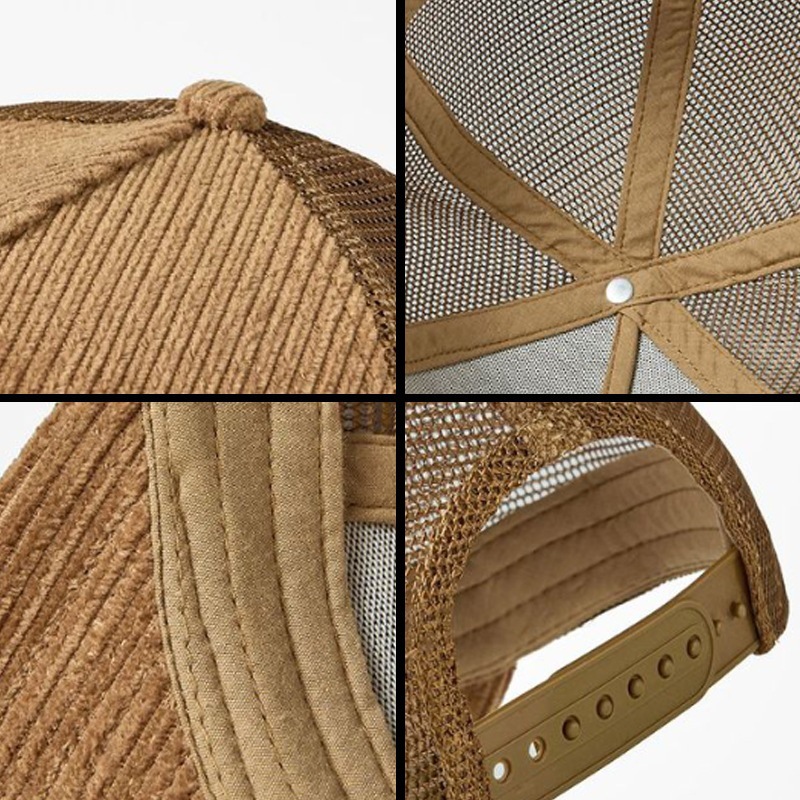 Gorra deportiva de malla de pa - Corduroy Cap 5 Panel reseña y precio