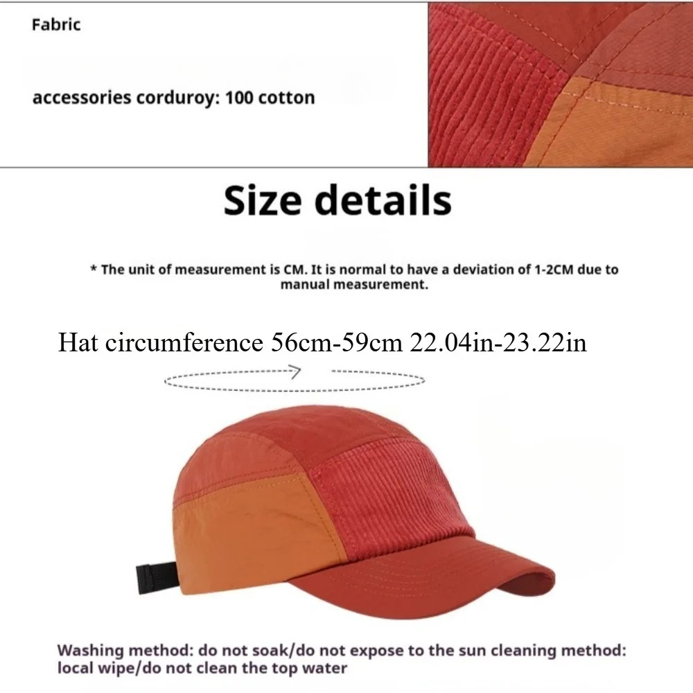 Gorra de Béisbol de 5 Paneles  - Corduroy Cap 5 Panel reseña y precio