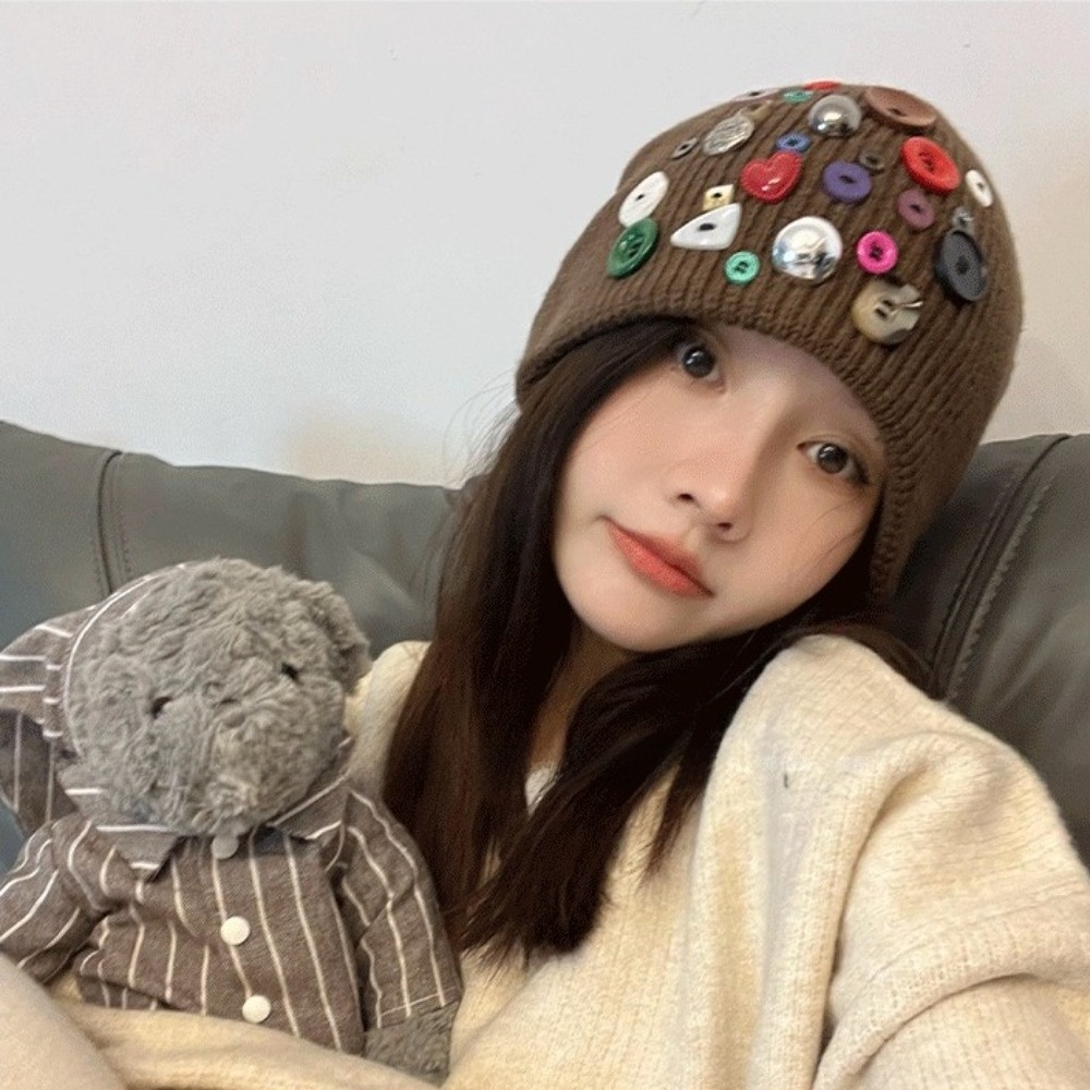 Gorro de punto colorido con bo - Beanie Cuffed Knit reseña y precio