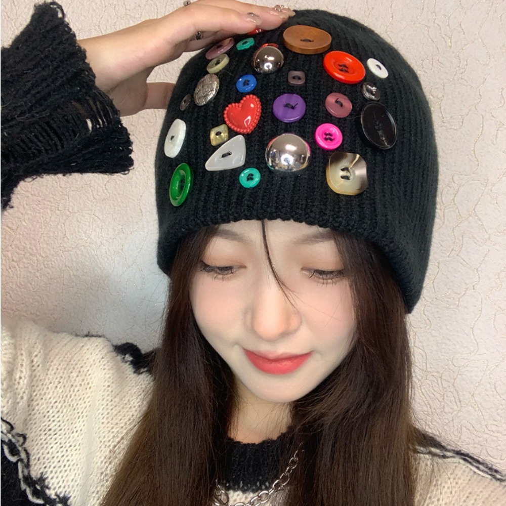 Gorro de punto colorido con bo - Beanie Cuffed Knit reseña y precio