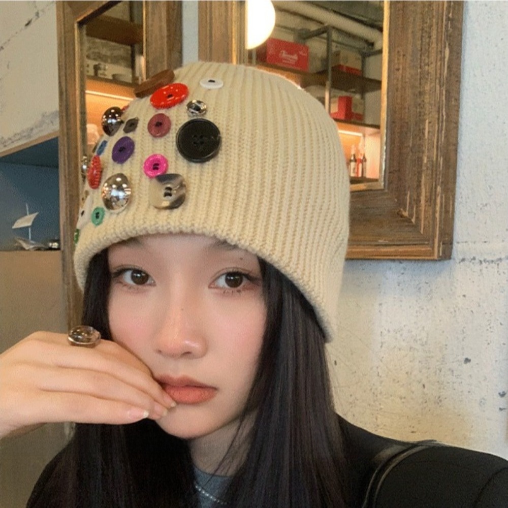 Gorro de punto colorido con bo - Beanie Cuffed Knit reseña y precio