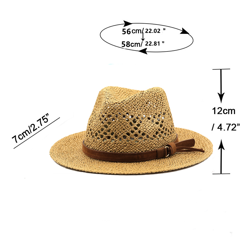 Sombrero de paja de rafia huec - Cowboy Hat Straw reseña y precio