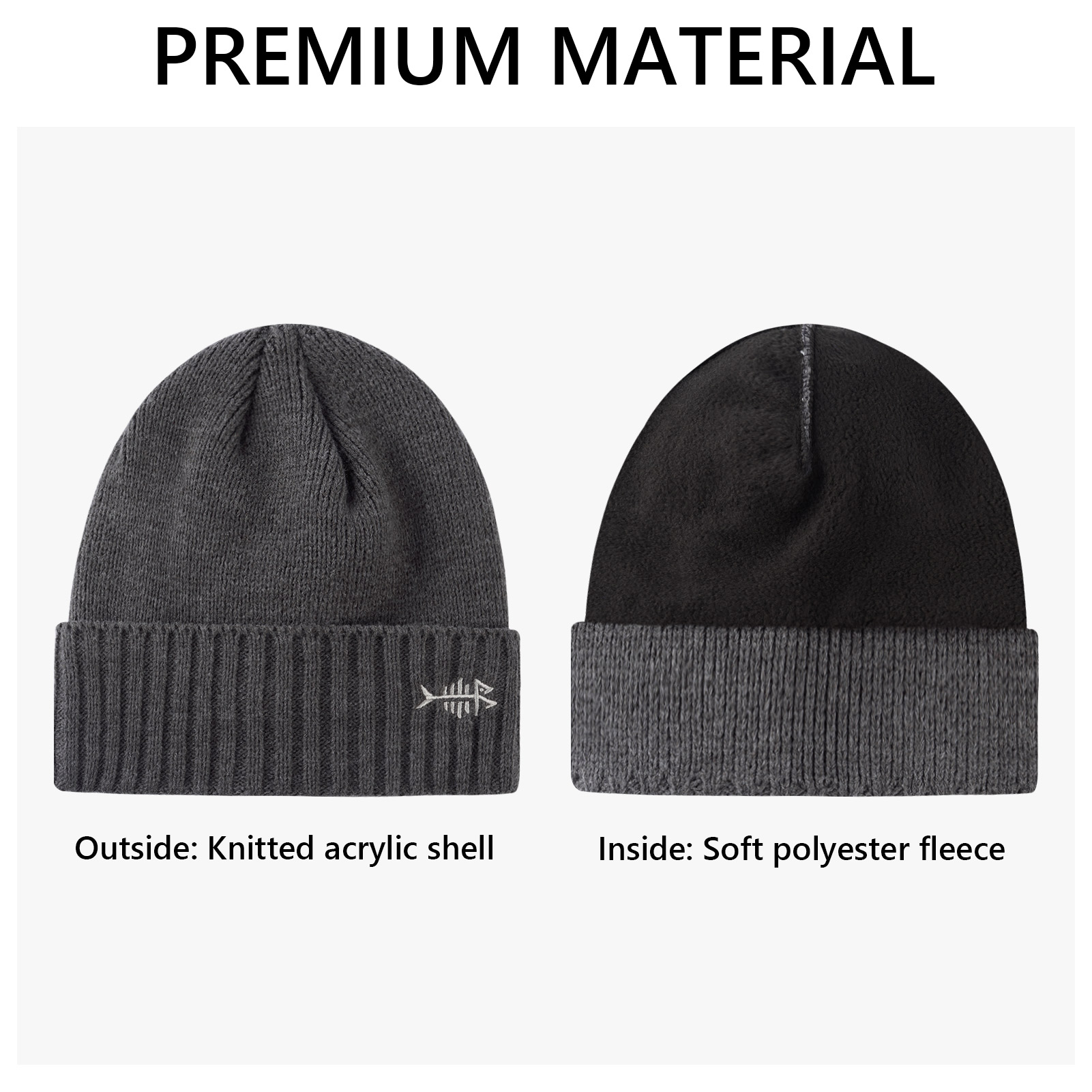 BASSDASH-Gorro con forro polar - Beanie Cuffed Knit reseña y precio
