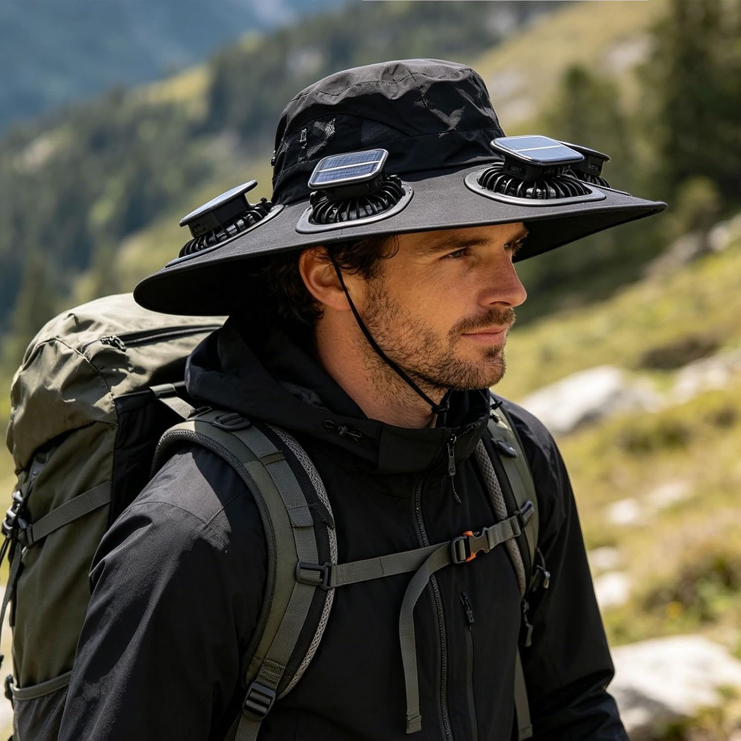 Sombrero con ventilador solar  - Visor Sun Hat reseña y precio