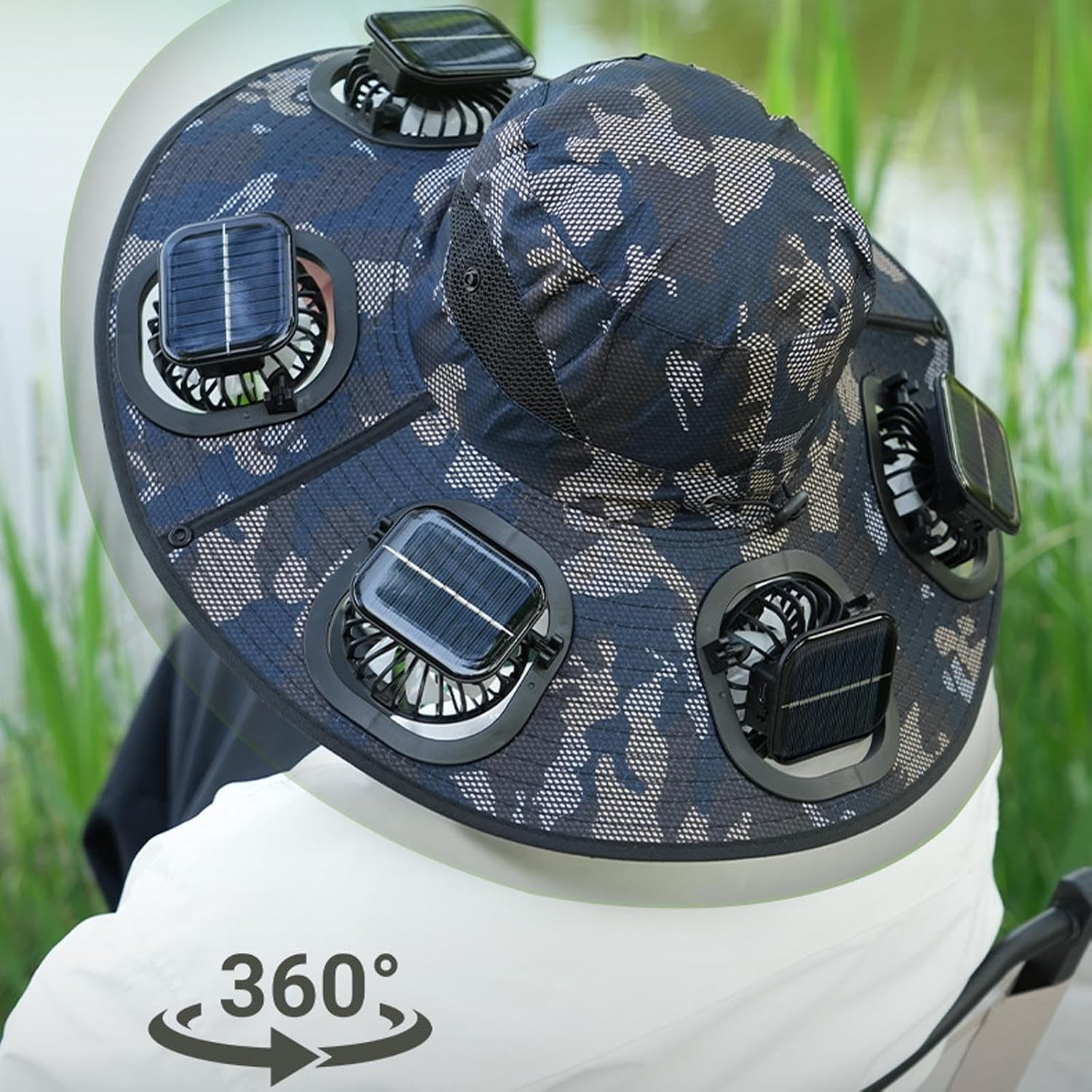 Sombrero con ventilador solar  - Visor Sun Hat reseña y precio