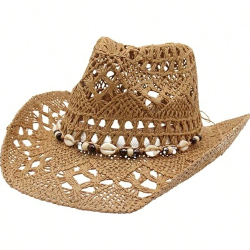 1 sombrero de paja estilo bohe - Cowboy Hat Straw reseña y precio