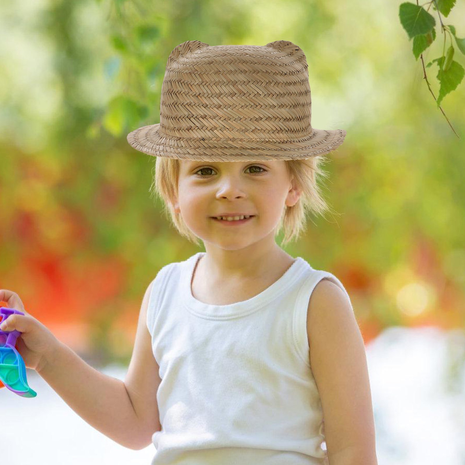 Sombrero de paja para niños, d - Sun Hat Wide Brim reseña y precio