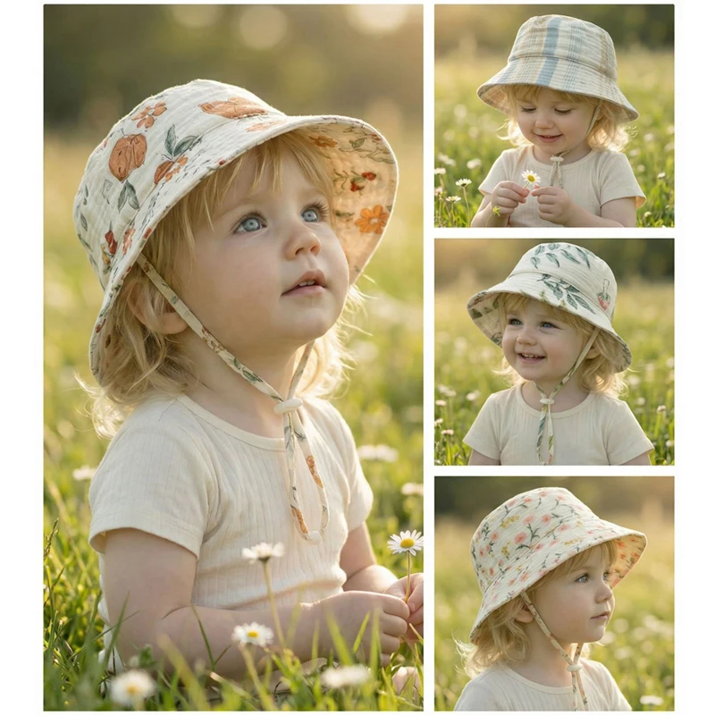 Sombrero de Verano para Bebé d - Bucket Hat Cotton reseña y precio