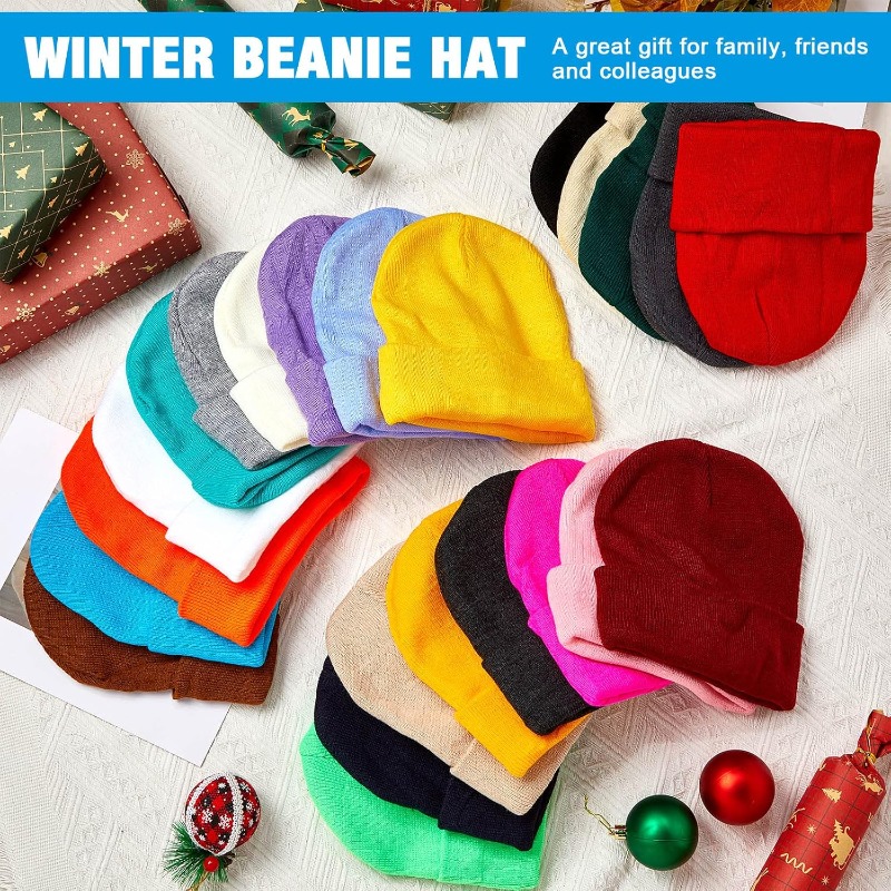 Gorro grueso y cálido de invie - Beanie Cuffed Knit reseña y precio