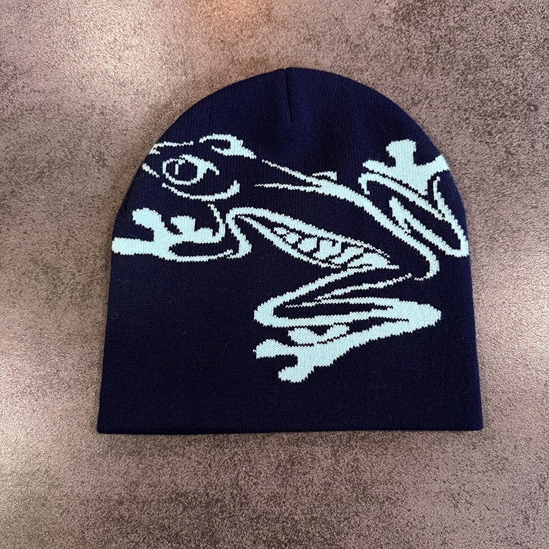 Gorro con estampado de rana de - Beanie Cuffed Knit reseña y precio