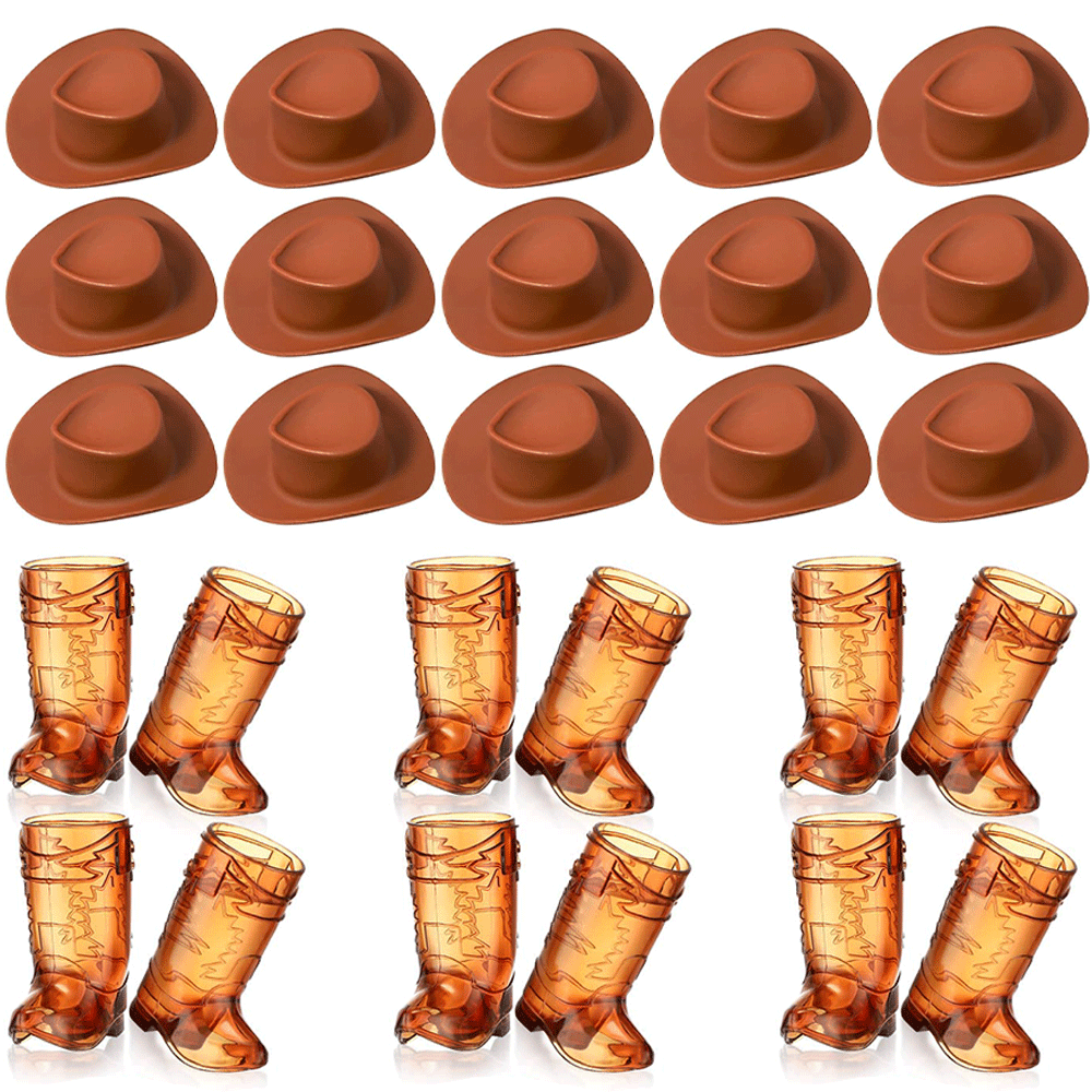 27 Uds. Mini botas de vaquero  - Cowboy Hat Straw reseña y precio
