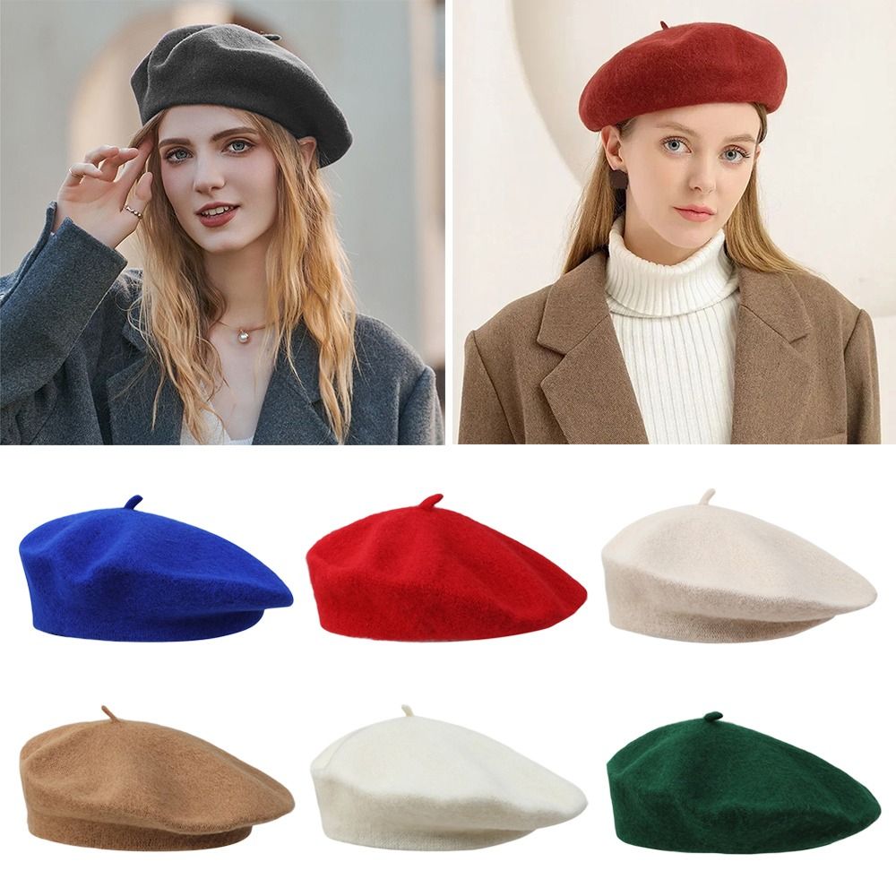 Boinas de lana cálidas para in - Beret French Wool reseña y precio