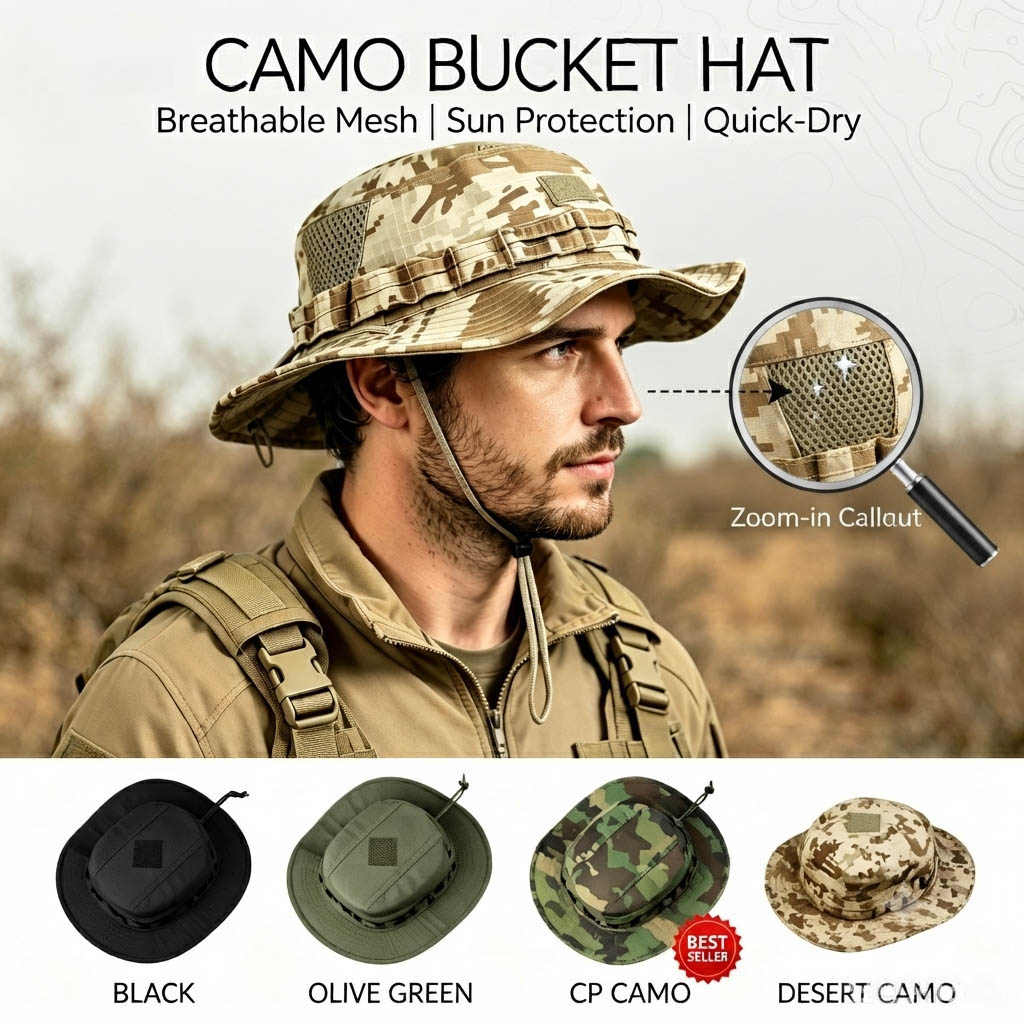 Sombrero Boonie Táctico para H - Boonie Hat Tactical reseña y precio