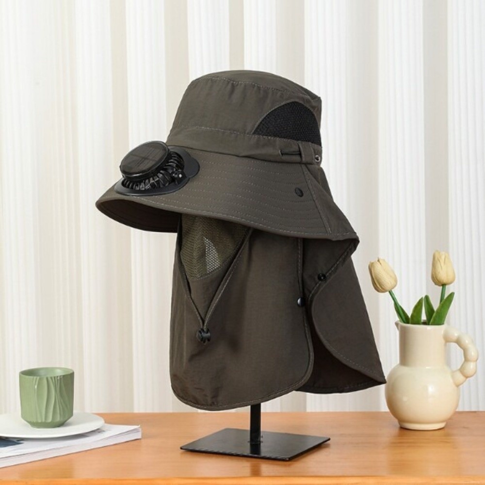 Sombrero con Ventilador Solar  - Sun Hat Wide Brim reseña y precio