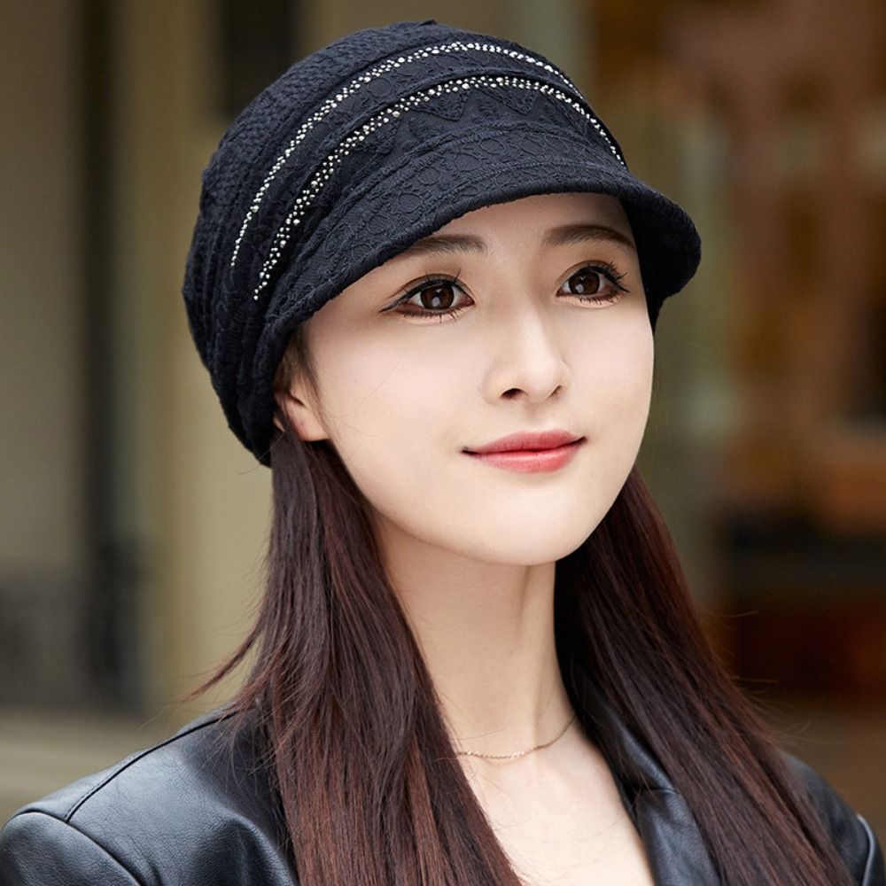 Gorro de punto calado con flor - Baseball Cap Structured reseña y precio